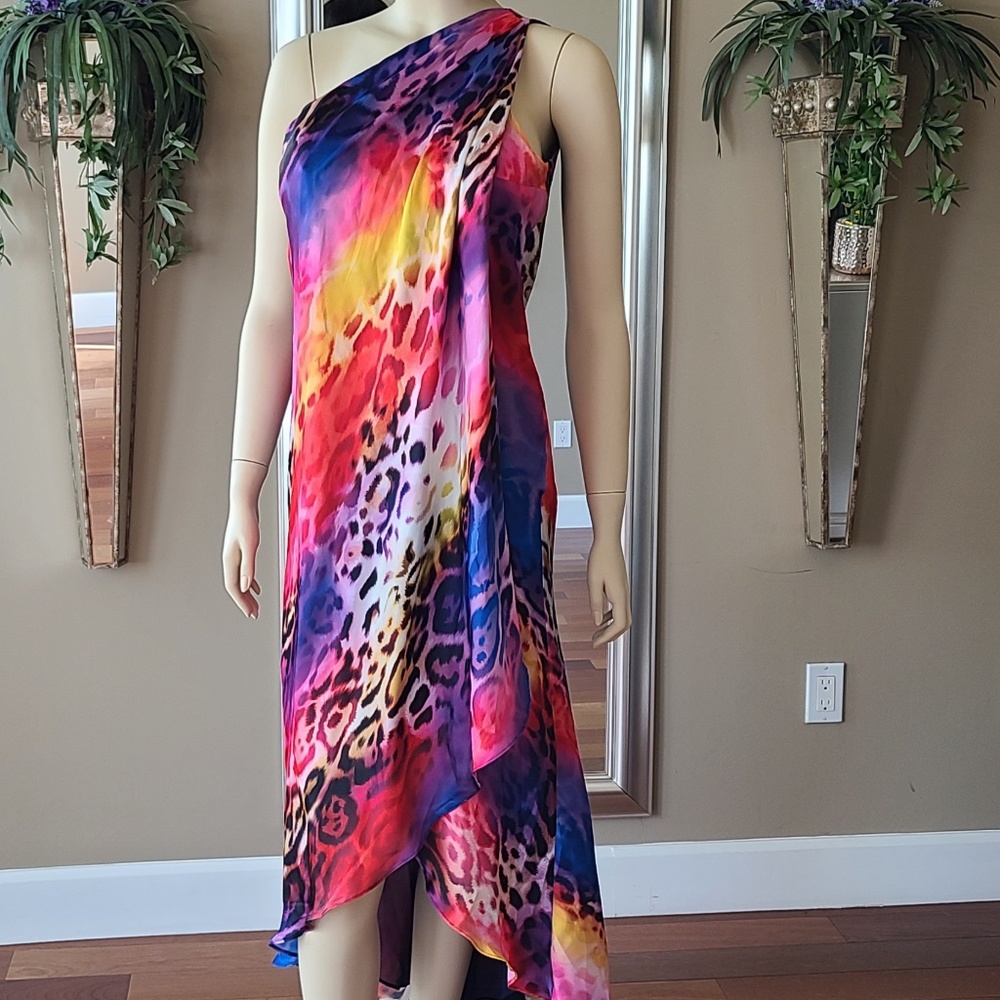 BOSTON PROPER  SILKY HANDKERCHIEF DRESS